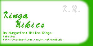 kinga mikics business card